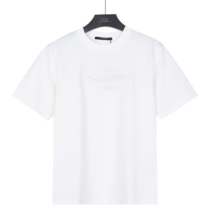 Louis Vuitton Embroidered Signature Cotton T-Shirt