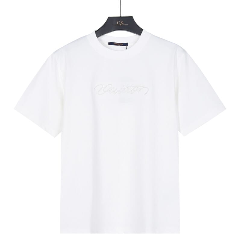 Louis Vuitton Embroidered Signature Cotton T-Shirt