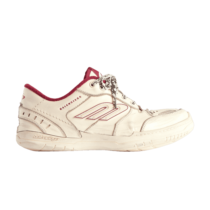 Balenciaga Wmns Hamptons Medium Worn Out Sneaker 'Off White Red'
